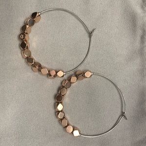 Tory Burch Rose Gold Hoop Earrings